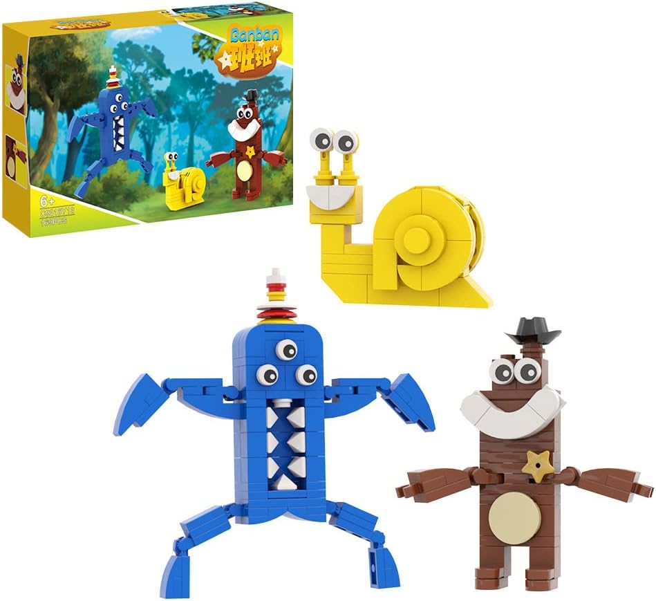 3 in 1 Banban 2 Monster Building Blocks Set, Mini Slow Seline/Sheriff  Toadster/Nabnab Figure Model Toy, Great Gift for Kids and Friends to Build  and Display (170 Pcs) 